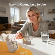 CJ6M 7 Day Pill Organizer Box,Weekly Pill Organizer 2 Times a Day, Daily Box AM PM, Portable Travel 
