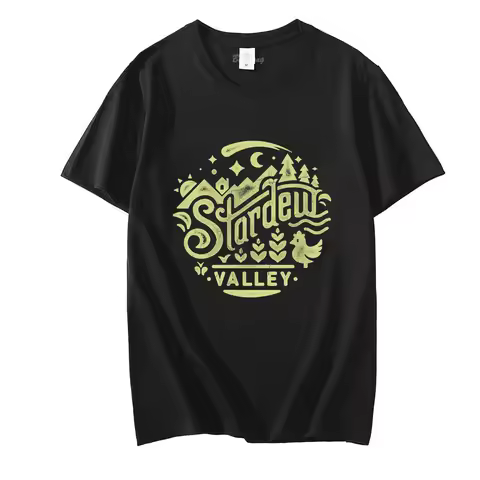 Stardew Valley Game Shirt 100% Cotton Tshirts Cartoon Graphic T Shirts Creative Printed Clothes Unis