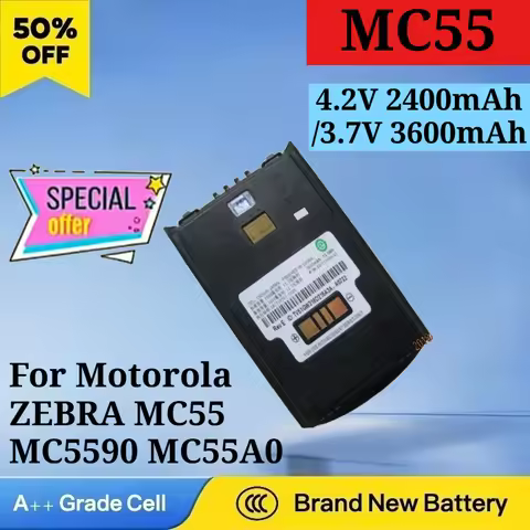 MC55 4.2V 8.88Wh 2400mAh/3.7V 13.3Wh 3600mAh Replacement Battery for Motorola ZEBRA MC55 MC5590 MC55