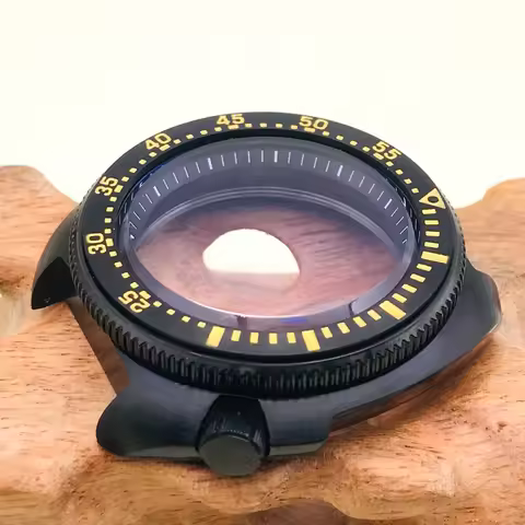 Black Mod NH35 6105 6309 Turtle abalone Replace Case Fits NH35 NH36 4R35 4R36 Automatic Movement Div