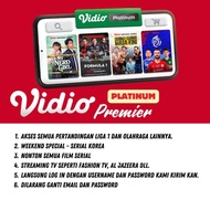 VIDIO PREMIER PLATINUM 1 BULAN NON EFL SHARING & PRIVATE FULL GARANSI