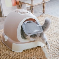 DOMO+ Cat Litter Box Space Capsule Large/ Cat Sand Litter Box
