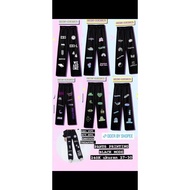 KPOP GROUP MODE BLACK PRINTING JEANS