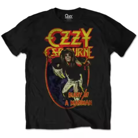 Unisex Brand New Black Cotton Printed T Shirt Ozzy Osbourne Bark At The Moon Women And Men T-Shirt