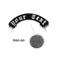 TEMU 1pc 11.5 Inch Large Custom Biker Rocker Patch, Personalized Old English Gothic Name Embroidered