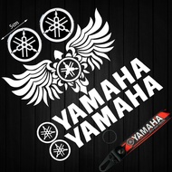 YAMAHA โลโก้สติกเกอร์สะท้อนแสงการใช้ถังเลเซอร์สติกเกอร์สายรุ้ง 1 คู่สำหรับ Yamaha Xmax 300 Nmax Tric