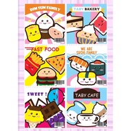 6pcs Food Series DIY Paint By Numbers Small Size Number Painting (20x20cm)