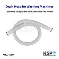 Drain Hose for Washing Machines - 1.5 meters, Compatible with All Brands and Models, Washing Machine Spare Part