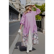 Emily Tie Dye Needle Thread in Paris Chain Shirt Dress