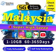 Malaysia eSIM Ultra 5G/4G Data 60-365Days|Total 1GB-10GB Data High Speed Travel eSIM Package