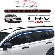 HONDA CRV 2024 DOOR VISOR/ STAINLESS STEEL DOOR VISOR 6PCS , 3INCH INJECTION DOOR VISOR