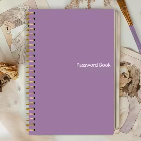 Minimalist Password Book A5 Spiral Notebook Password Organizer Journal Login Tracker Secure Record N