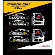 Sticker kereta/sticker bontot belakang kereta wira/persona/sticker belakang persona/sticker/takatabe