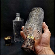 Beautiful Wine Bottle 650ml glass cylindrical model with yellow-brown plastic lid - Unusual Ruu Do..