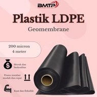 Ldpe Geomembrane plastic 4 meters 200 micron wide