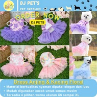 Dog and Cat Clothes Floral Tutu Skirt Dress Model for Female Pets Cat Clothes Dog Clothes