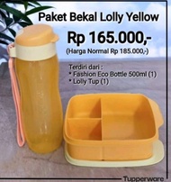 TUPPERWARE SET BEKAL MAKANAN LOLY TUP DAN ECO BOTTLE FASHION - WADAH BEKAL MAKANAN