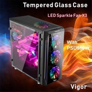 ITSONAS เคสคอมพิวเตอร์ ATX Case Vigor Sparkle (Black)