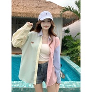 [READY STOCK] DOPAMINE COLLECTION 🎀 Korean Style Dopamine Color-Block Shirt Jacket