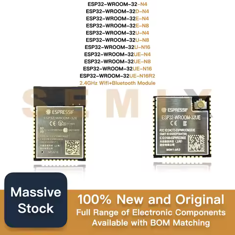 ESP32-WROOM-32U-N4 ESP32-WROOM-32U-N8 ESP32-WROOM-32U-N16 SMD,18x19.2mm 2.4GHz Wifi+Bluetooth Module