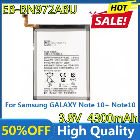 New High Quality 3.8V 4300mAh EB-BN972ABU Battery for Samsung GALAXY Note 10+ Note10Plus Note 10 Not