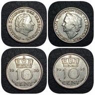 Koin Master 1169 - 10 Cent Belanda Queen Wilhelmina dan Juliana