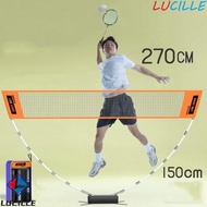 LUCILLE Badminton Net, Height Adjustable Fold Volleyball Tennis Training Net, 3D Ball Net Profession