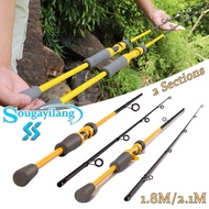 Sougayilang 5-10LB Portable Travel Fishing Rod 2 Piece 1.8M/2.1M Fishing Tackle Ultralight Fishing R