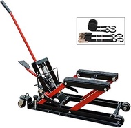 Motorcycle Lift, Motorcycle Lifting Platform, with 4 Wheels, 11-37cm Adjustable Platform, Maximum Lo