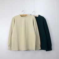 3000 Yen-Export Loose Pleated Puff Sleeves Long Sleeve Pullover Shirt Female Japanese Style Mori Gir