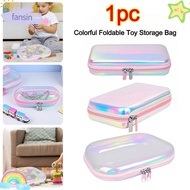 FANSIN Transparent Laser Storage Box, Stack Combination Drawer Type Transparent Zipper Hard Bag, Por