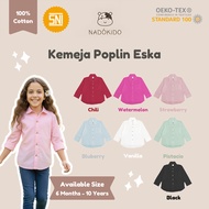 KEMEJA Nadokido Eska Oversize Shirt Kids / Oversized Long Sleeve Shirt Unisex Tops for Girls, Boys (