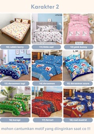 Sprei Rumbai size single 100x200/120x200 bahan Disperse 3D