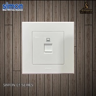 305218SN CAT6 1 Gang E3 White Simon Data Socket