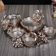 European Retro Wooden Barrel Wine Rack Can Hold Four Wine Glasses Wine Cabinet Decorations Resin Dec