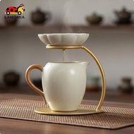[LAHOMIA] Innovative Ceramic Pouring Vessel Integrated Tea Strainer Ru Kiln Tea Tool for Home Tea Br