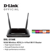 D-LINK DSL-2750E WIRELESS N 300 ADSL2+ Modem Router