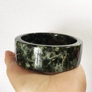 Vòng tay cẩm thạch bản to dày cao 3 cm cho nam chất ngọc serpentine của Việt Nam đủ size ( từ 5.0 đế