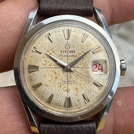 ARLOJI JAM KUNO SWISS TITONI 77 JEWELS AGING NATURAL DIAL ORIGINAL AIRMASTER SPACE STAR COSMOKING SE