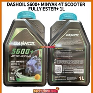 DASHOIL ESTER PLUS SCOOTER 4T FULLY ESTER 10W40 1LITER S600+ MINYAK HITAM 4T SCOOTER 4AT NMAX NVX VA