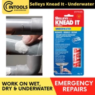 SELLEYS Knead it Underwater (Epoxy Putty) 50g Ideal for Water Leakage Emergency Repair Bonding Pipe Fixing Paintable