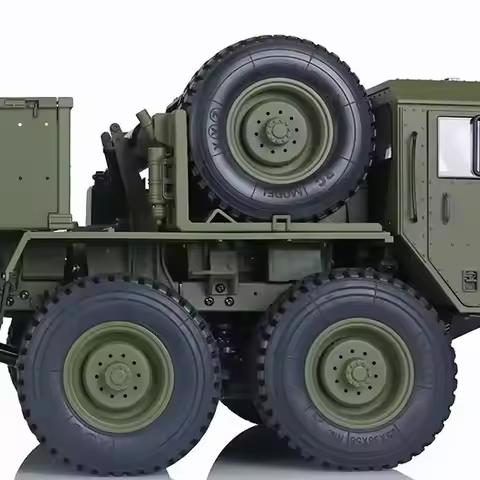 HG 8*8 Chasis 1/12 RC US Military Truck Metal Model 2.4G Radio Servo Motor P801 Gift Toys