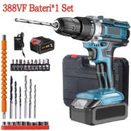 766VF Cordless Drill Hammer Drill Electric Impact Drill 2 Speed Hand Drill Screwdriver Set Bateri Po