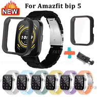 Candy Colorful Strap+Case For Amazfit Bip 5 Case Plastic Amazfit Bip 5 Strap Full Covered Case For Amazfit Bip 3 / Amazfit Bip 3 pro Strap Replacement  Amazfit Bip 5 Band