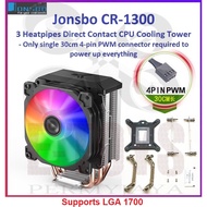 Jonsbo CR-1300 3 Heat Pipe 4Pin RGB PWM 9CM Fan Air Tower Cooler CR1300 NOT Cooler Master T20 CR-120