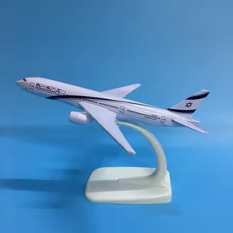 JASON TUTU Israeli Boeing 777 Aircraft Model Planel Airplane B777 Diecast Metal 1/400 Scale Planes C