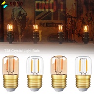 SUYO T28 Crystal Light Bulb, Incandescent 1W LED Light Bulb,  Candle Warm White E26 E27 Light Bulb H