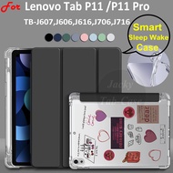 For Lenovo Tab P11 11.0" TabP11 Pro 11.5" Fashion Translucent Soft Silicone Leather Case Xiaoxin Pad