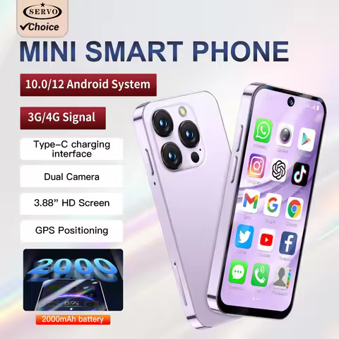 SERVO Mini Android Smartphone 3.88" Display,4G LTE/3G WCDMA,4GB+128GB/2GB+16GB,2000mAh Battery Camer