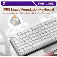FURYCUBE IP98 Gradient Keyboard | Waterproof Mechanical Feel Wired RGB Gaming Office Keyboard